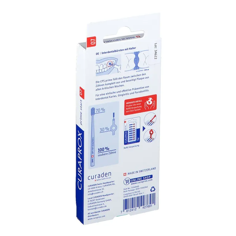 Curaprox Interdental Set ROT 5 Bürsten und 2 Halter