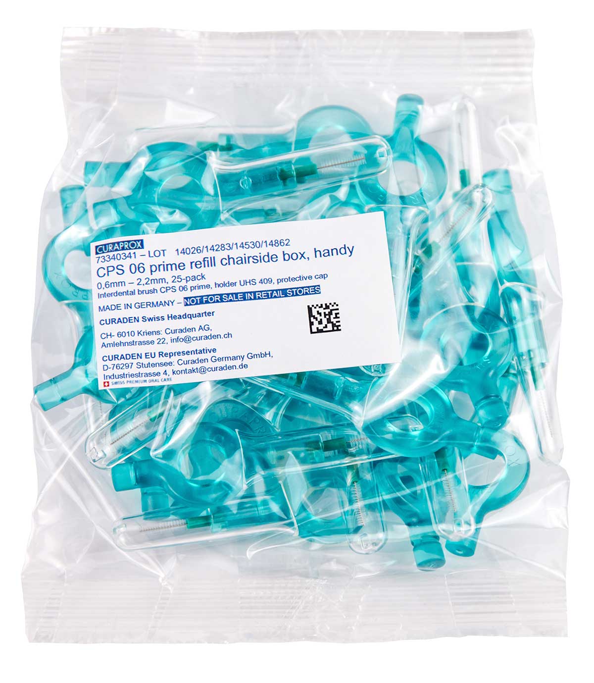 CPS06/409/25 Curaprox prime Clinipack TÜRKIS