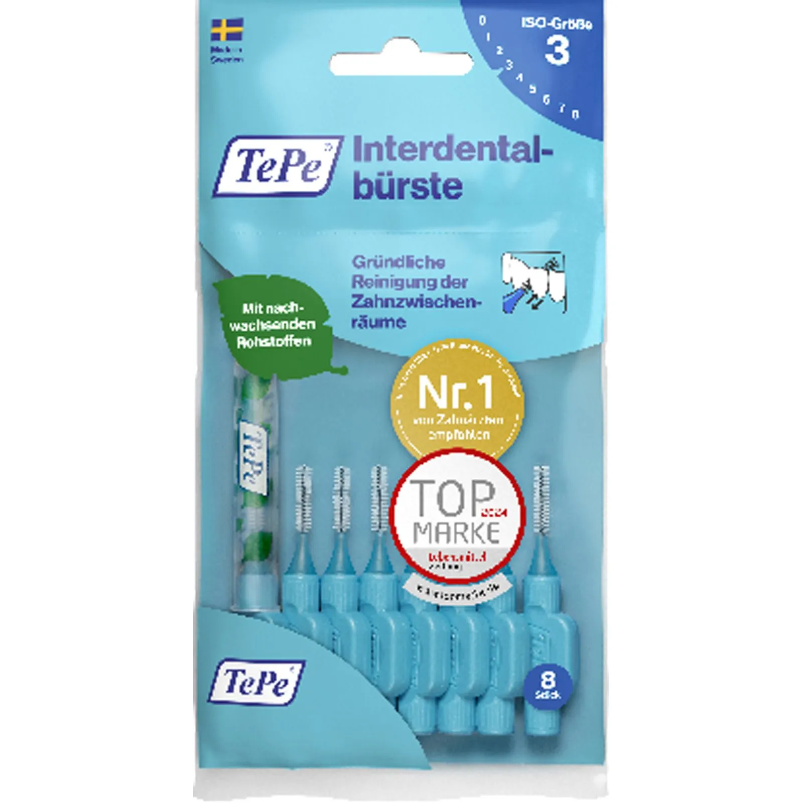 TePe Interdentalbürsten Original grün 0,8 mm, 8 Stück