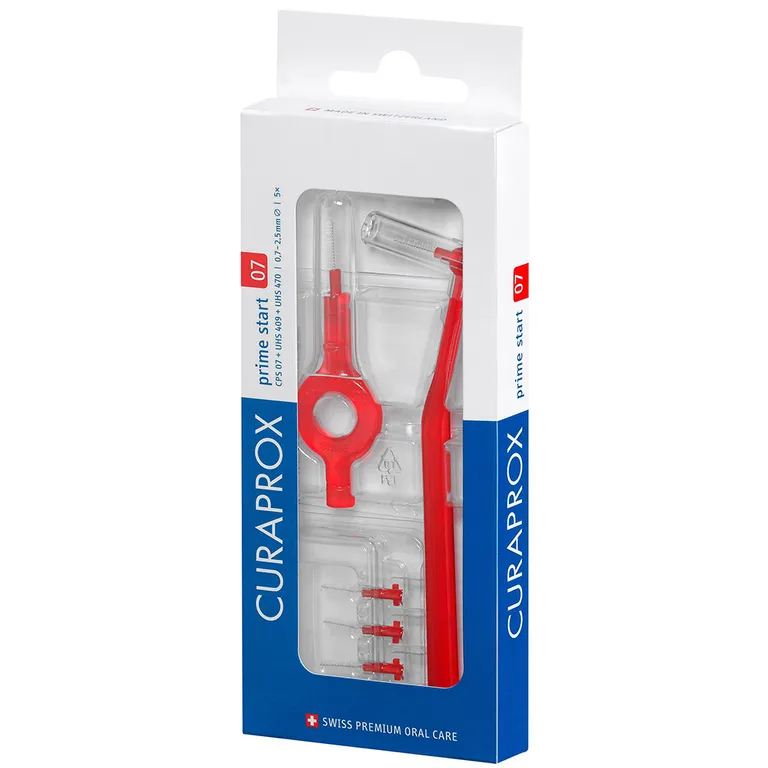 Curaprox Interdental Set ROT 5 Bürsten und 2 Halter