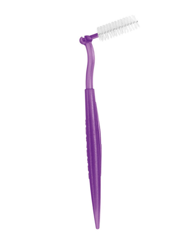 CURAPROX Perio Bürsten LILA 5 Stück CPS408 mit einem UHS470 mini-click Halter