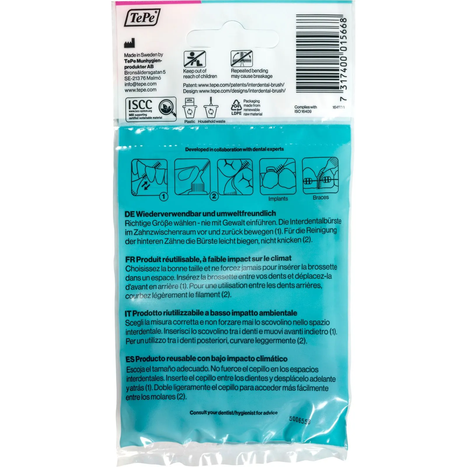 TePe Interdentalbürsten Original pink 0,4 mm, 8 Stück