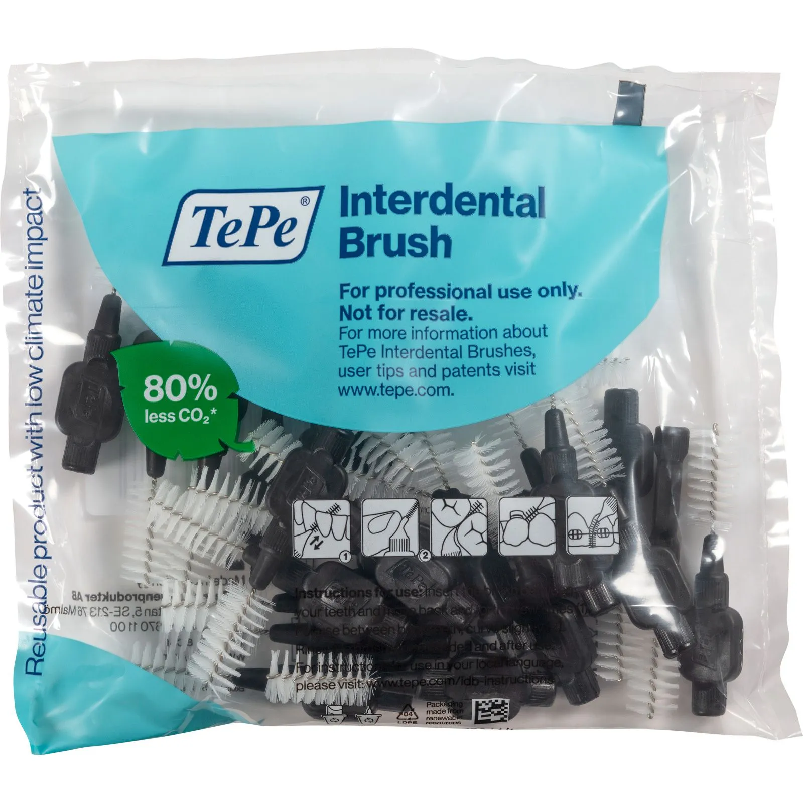 TePe Interdentalbürsten Original schwarz 1,5 mm, 25 Stück