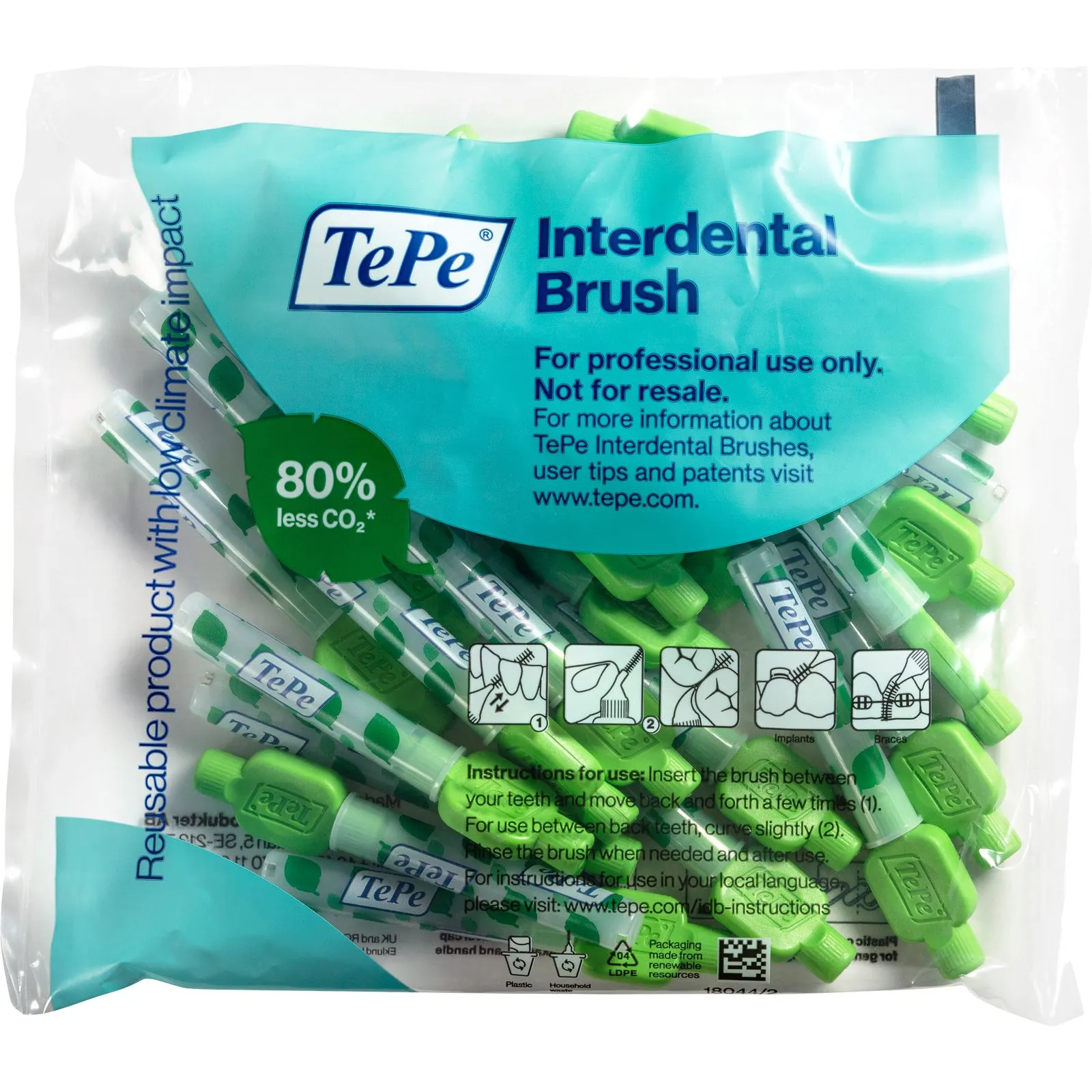 TePe Interdentalbürsten Original grün 0,8 mm, 25 Stück