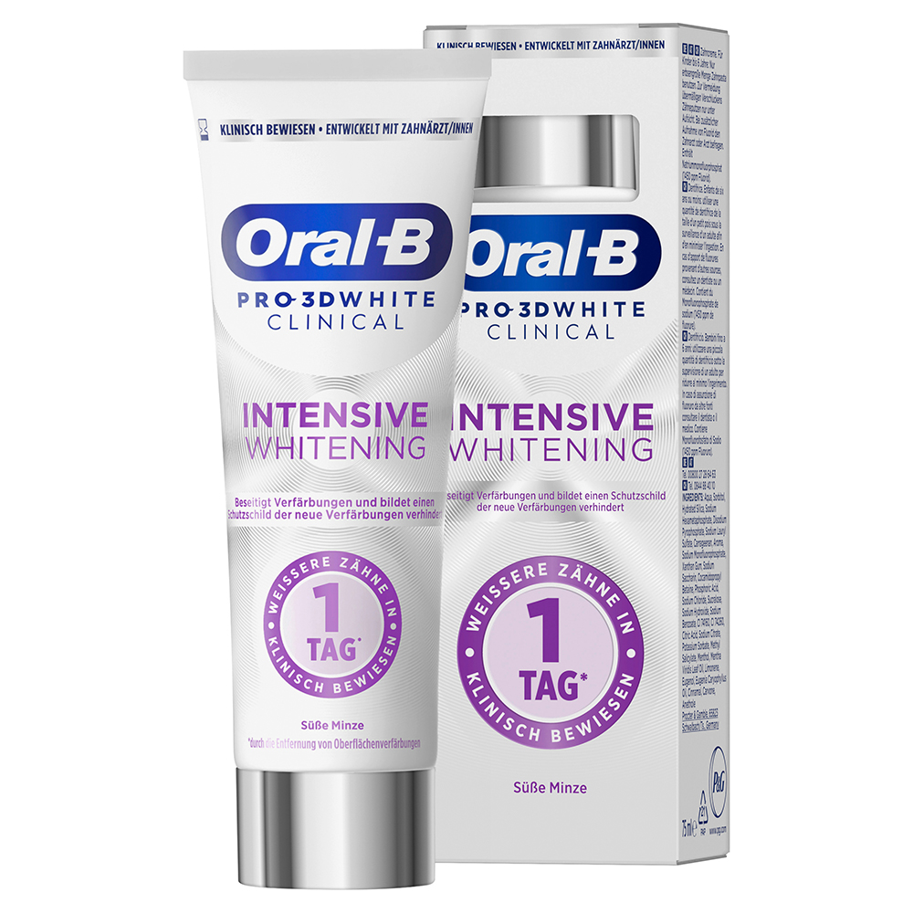 Oral-B 3D White Clinical süße Minze Vertikal 75 ml