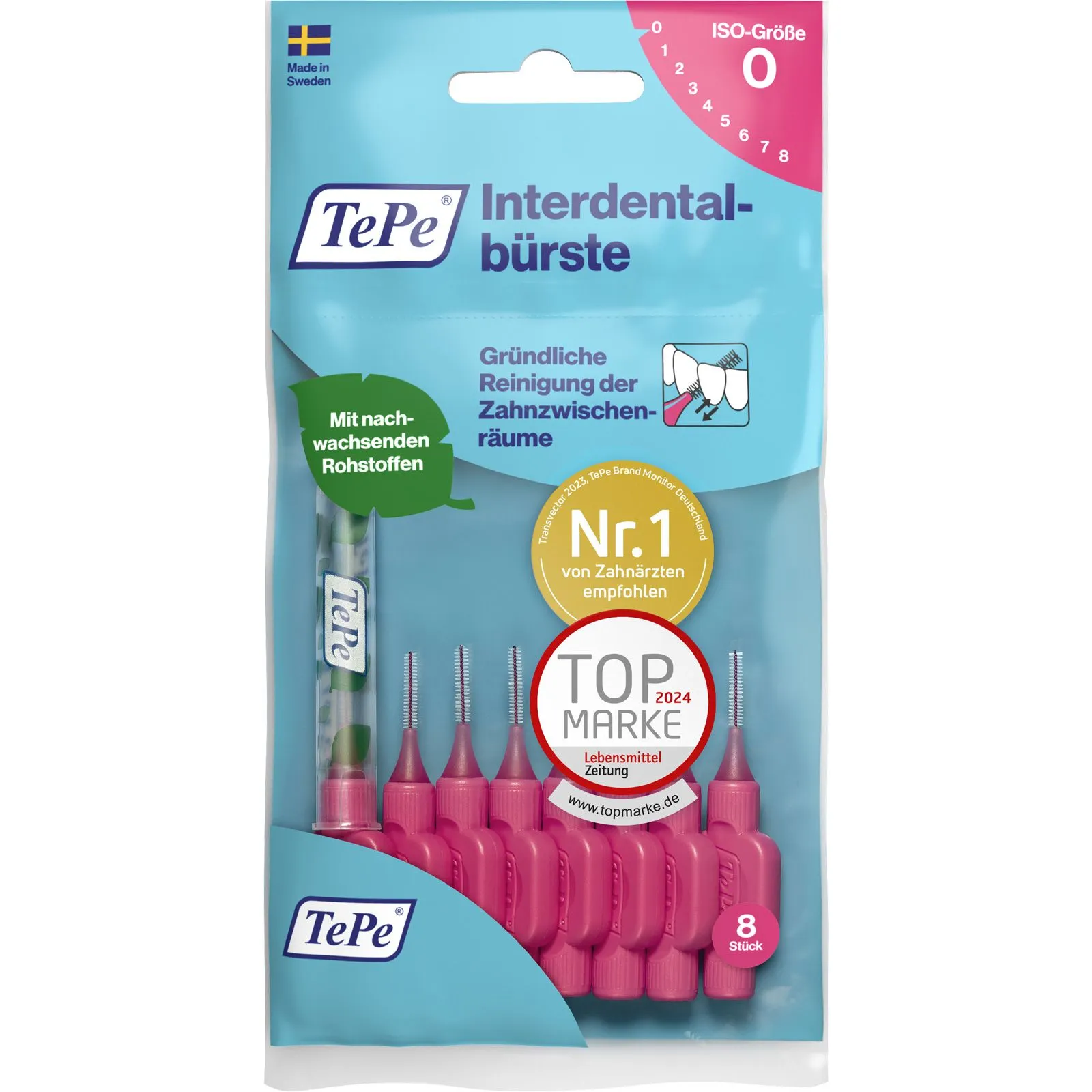 TePe Interdentalbürsten Original pink 0,4 mm, 8 Stück