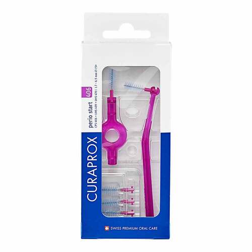 CURAPROX Perio Bürsten PINK 5 Stück CPS406 mit je einem UHS451/UHS 409 Halter
