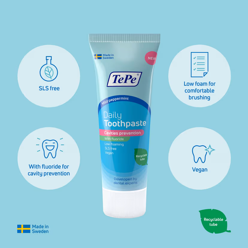 TePe Daily  75 ml - Sanfte Zahnpasta für jeden Tag