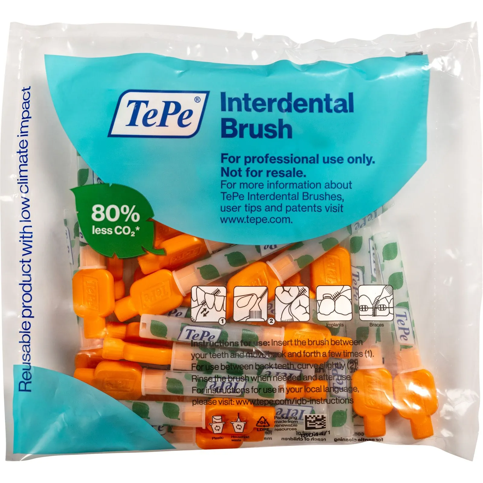 TePe Interdentalbürsten Original orange 0,45 mm, 25 Stück
