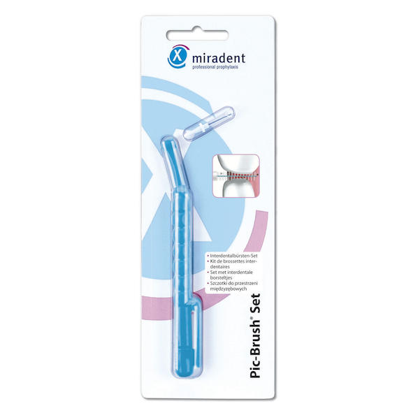 miradent Pic-Brush® Set  blau-transparent