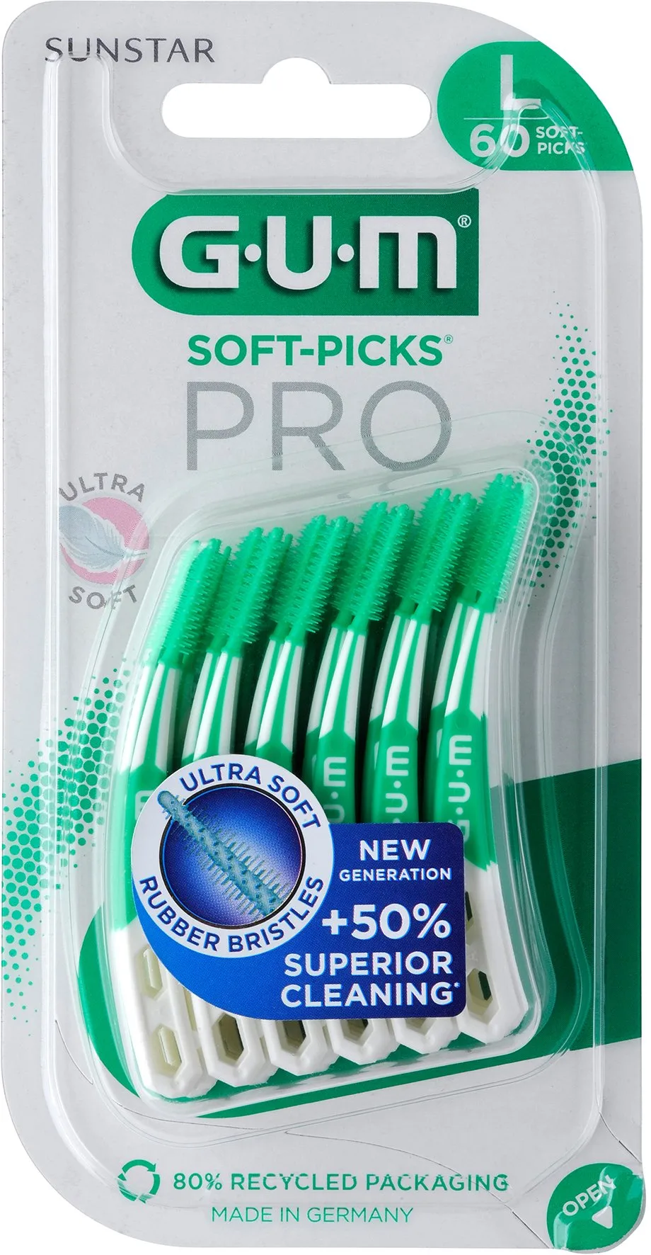 GUM SOFT PICKS PRO Large 60 Stück gebogen
