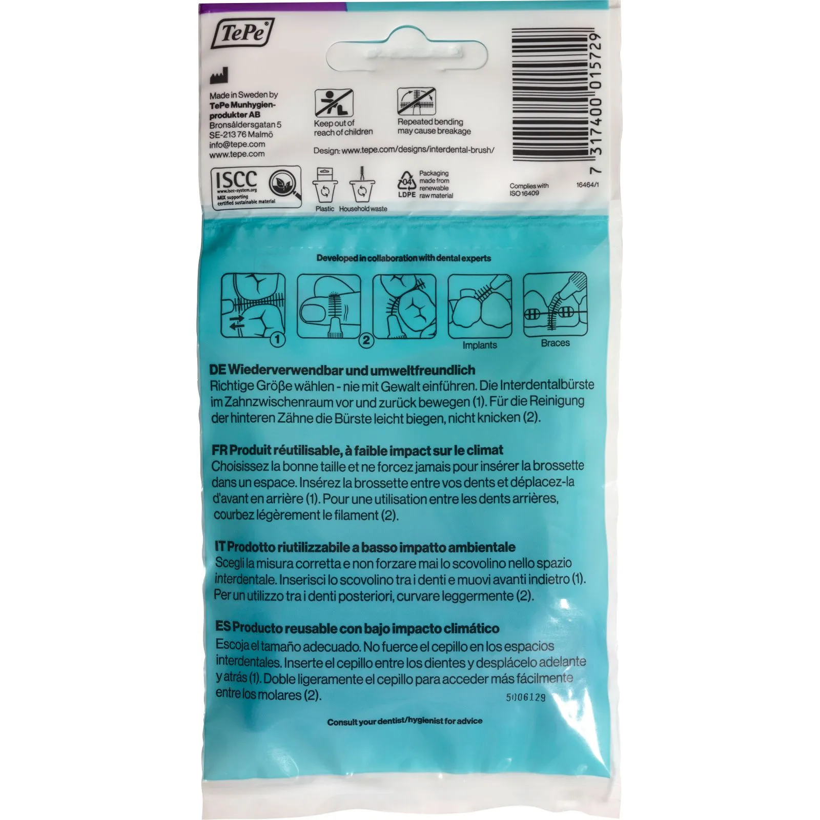 TePe Interdentalbürsten Original lila 1,1 mm, 8 Stück