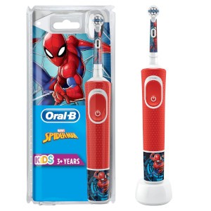Oral-B Vitality 100 Kids Spiderman Elektrische Zahnbürste mit Spiderman-Stickern - für Kinder ab 3 J